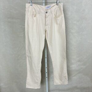 Gustin Ivory Linen 5 Pocket Slim Fit Lightweight Jeans Gustin Size 35